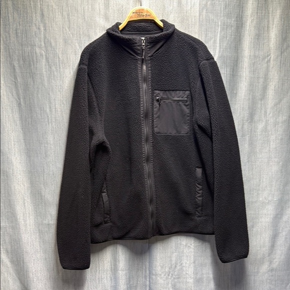 Old Navy Charcoal Fleece Jacket size XL - Picture 1 of 7